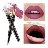 2 In 1 Double-end Lipstick Lip Pencil Waterproof Matte Lip Liner