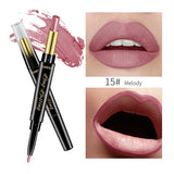 2 In 1 Double-end Lipstick Lip Pencil Waterproof Matte Lip Liner