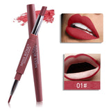 Waterproof Long Lasting Tint Sexy Red Lip Velvet Matte Liner Pen Lipstick Set