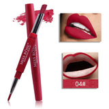 Waterproof Long Lasting Tint Sexy Red Lip Velvet Matte Liner Pen Lipstick Set