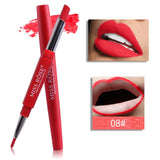 Waterproof Long Lasting Tint Sexy Red Lip Velvet Matte Liner Pen Lipstick Set