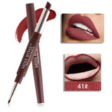 Waterproof Long Lasting Tint Sexy Red Lip Velvet Matte Liner Pen Lipstick Set