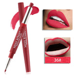 Waterproof Long Lasting Tint Sexy Red Lip Velvet Matte Liner Pen Lipstick Set