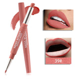 Waterproof Long Lasting Tint Sexy Red Lip Velvet Matte Liner Pen Lipstick Set