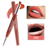 Waterproof Long Lasting Tint Sexy Red Lip Velvet Matte Liner Pen Lipstick Set