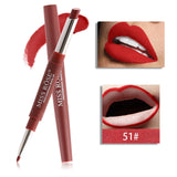 Waterproof Long Lasting Tint Sexy Red Lip Velvet Matte Liner Pen Lipstick Set