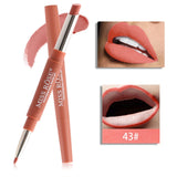 Waterproof Long Lasting Tint Sexy Red Lip Velvet Matte Liner Pen Lipstick Set