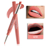 Waterproof Long Lasting Tint Sexy Red Lip Velvet Matte Liner Pen Lipstick Set