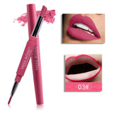 Waterproof Long Lasting Tint Sexy Red Lip Velvet Matte Liner Pen Lipstick Set