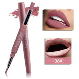 Waterproof Long Lasting Tint Sexy Red Lip Velvet Matte Liner Pen Lipstick Set