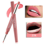 Waterproof Long Lasting Tint Sexy Red Lip Velvet Matte Liner Pen Lipstick Set