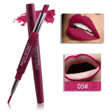 Waterproof Long Lasting Tint Sexy Red Lip Velvet Matte Liner Pen Lipstick Set