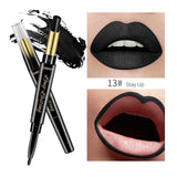 QIBEST 2 In 1 Matte Lipstick Lip Liner Nude Lipliner
