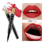 QIBEST 2 In 1 Matte Lipstick Lip Liner Nude Lipliner