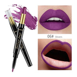 QIBEST 2 In 1 Matte Lipstick Lip Liner Nude Lipliner