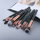 FLD5/15Pcs Makeup Brushes Set Cosmetic Powder Eye
