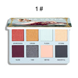 8 Colors Matte Shimmer Eyeshadow Palette Diamond Glitter