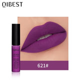 QIBEST Matte Lip Gloss Lip Makeup Velet Nude Waterproof