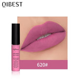 QIBEST Matte Lip Gloss Lip Makeup Velet Nude Waterproof
