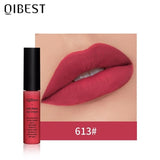 QIBEST Matte Lip Gloss Lip Makeup Velet Nude Waterproof