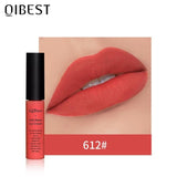 QIBEST Matte Lip Gloss Lip Makeup Velet Nude Waterproof