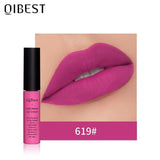 QIBEST Matte Lip Gloss Lip Makeup Velet Nude Waterproof