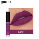 QIBEST Matte Lip Gloss Lip Makeup Velet Nude Waterproof