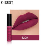 QIBEST Matte Lip Gloss Lip Makeup Velet Nude Waterproof