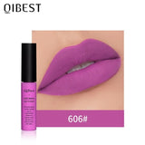 QIBEST Matte Lip Gloss Lip Makeup Velet Nude Waterproof