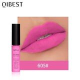 QIBEST Matte Lip Gloss Lip Makeup Velet Nude Waterproof