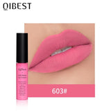 QIBEST Matte Lip Gloss Lip Makeup Velet Nude Waterproof