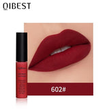 QIBEST Matte Lip Gloss Lip Makeup Velet Nude Waterproof