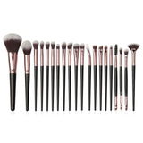 Eye Makeup Brushes 5-20pcs Rose Gold Eyeshadow Makeup Brushes Set with Soft Synthetic Hairs & Real Wood Handle for Eyeshadow