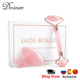 Natural Rose Quartz Roller Facial Jade Roller