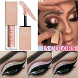 QiBest 15 Colors Glitter Liquid Eyeshadow